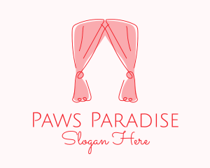 Pink Curtain Drapes logo design