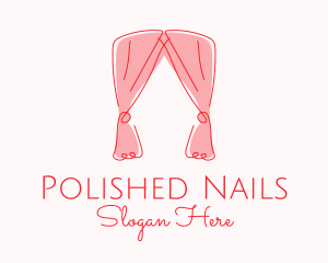 Pink Curtain Drapes logo design