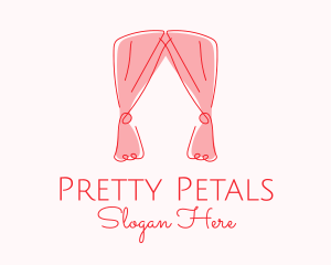 Pink Curtain Drapes logo design