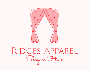 Pink Curtain Drapes logo design