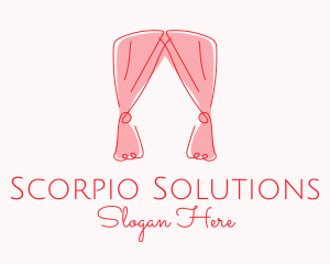 Pink Curtain Drapes logo design