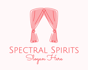 Pink Curtain Drapes logo design