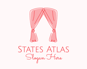 Pink Curtain Drapes logo design