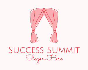 Pink Curtain Drapes logo design