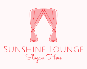 Pink Curtain Drapes logo design