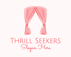 Pink Curtain Drapes logo design