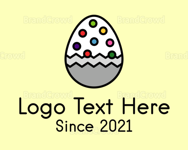 Multicolor Candy Egg Logo