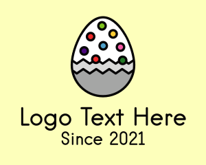 Bubble Gum - Multicolor Candy Egg logo design