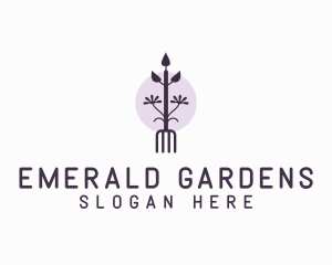 Garden Fork Plant Landscaping  logo design