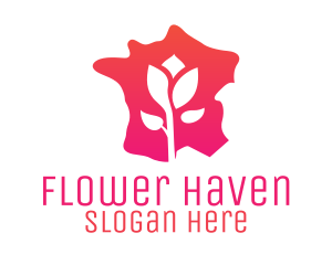 Flower France Map logo design