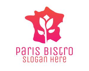 Flower France Map logo design