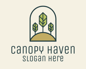 Canopy - Monoline Tree Hill logo design