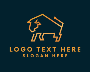 Gold - Gold Luxury Bull logo design