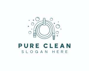 Garden Hose Cleaning Equipment logo design