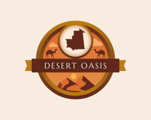 Mauritania Desert Map logo design