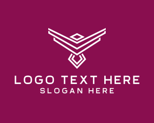 Pilot School - Airline Eagle Bird logo design