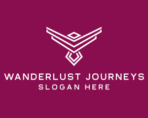 Pilot School - Airline Eagle Bird logo design