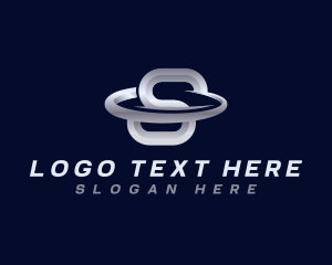 Fitness - Orbit Swoosh Letter S logo design