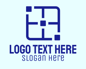 Square - Blue Software Tech logo design
