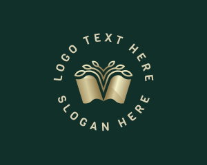 Library - Book Tree Knowledge logo design