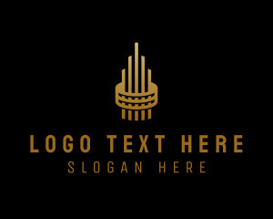 Office Space - Gold Tower Building logo design