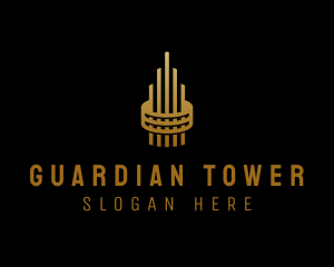 Gold Tower Building logo design