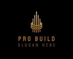 Gold Tower Building logo design