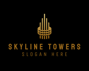 Gold Tower Building logo design