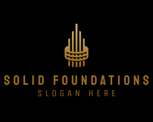 Building - Gold Tower Building logo design