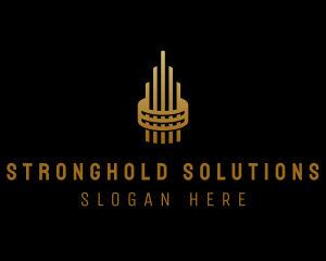 Gold Tower Building logo design