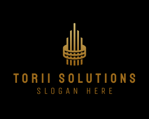 Gold Tower Building logo design