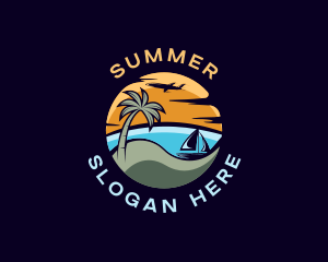 Island Beach Vacation logo design