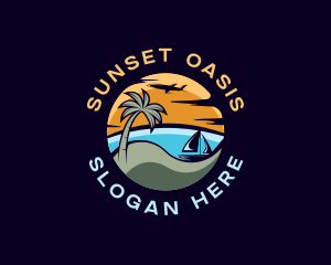 Island Beach Vacation logo design