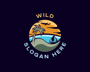 Ocean - Island Beach Vacation logo design
