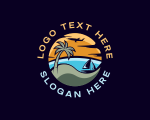 Tropical - Island Beach Vacation logo design