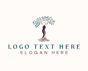Skin Care - Beauty Organic Tree Woman logo design