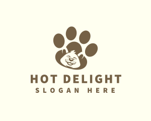 Puppy Dog Paw  logo design