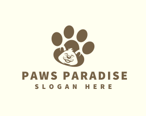 Puppy Dog Paw  logo design