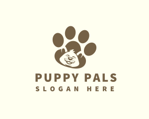 Puppy Dog Paw  logo design