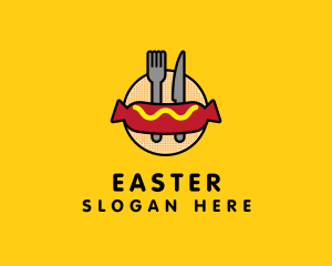 Eat - Hot Dog Sausage Meal logo design