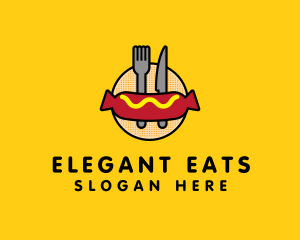 Hot Dog Sausage Meal logo design