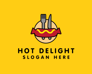 Hot Dog Sausage Meal logo design