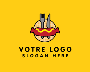 Canteen - Hot Dog Sausage Meal logo design