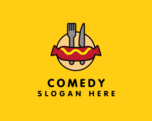 Food Stall - Hot Dog Sausage Meal logo design