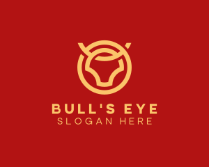 Abstract Bull Horns logo design