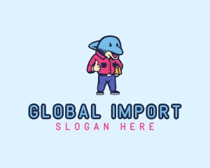 Import - Dolphin Delivery Import Employee logo design