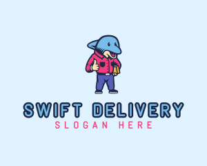 Dolphin Delivery Employee logo design