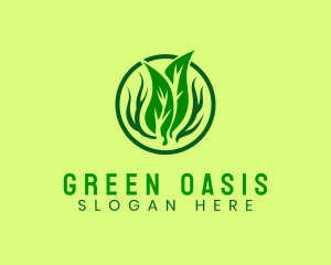 Vegetation - Grass Leaf Gardening logo design