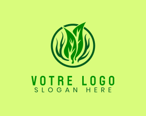 Leaves - Grass Leaf Gardening logo design