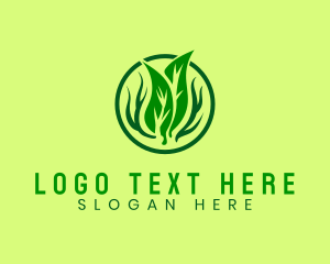 Gardener - Grass Leaf Gardening logo design